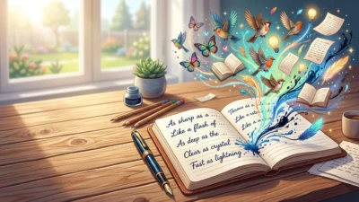 similes for writing