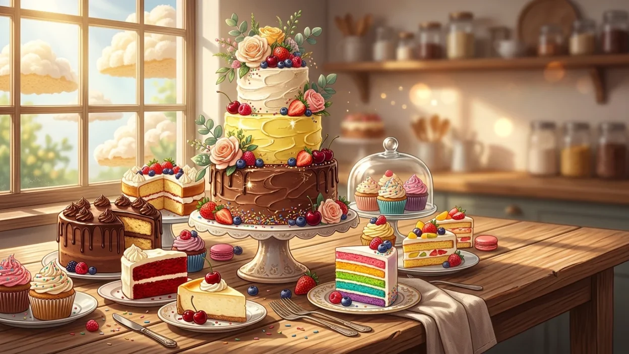 similes for cake