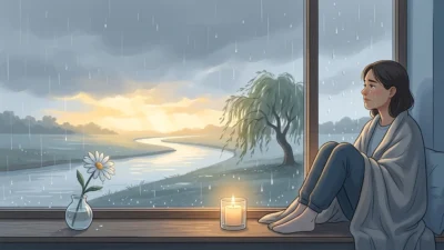 similes for crying
